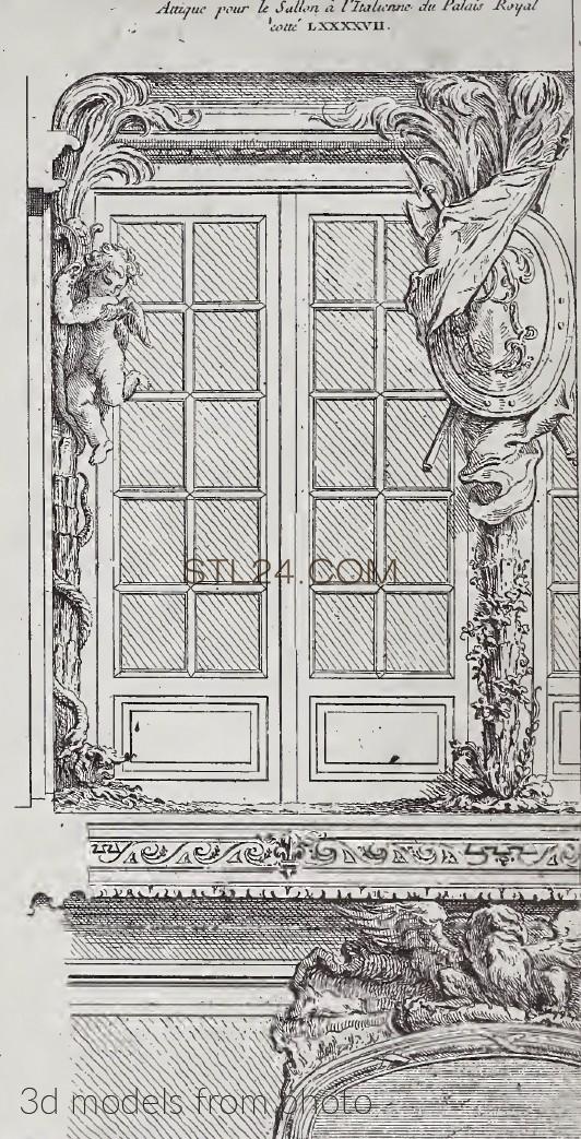 Панели резные (CARVED PANEL_2147 -  | 3D model 3DSMAX / OBJ / STL) 3D модель для ЧПУ станка
